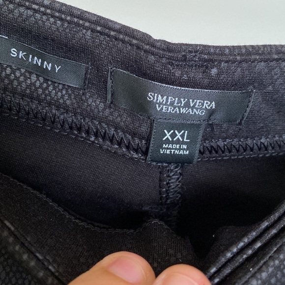 SIMPLY VERA Skinny Pant High Rise Snake print Polished twill date night Size XXL - Picture 9 of 15